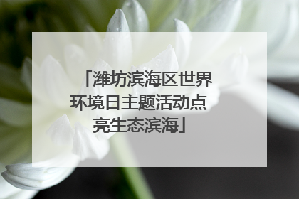潍坊滨海区世界环境日主题活动点亮生态滨海